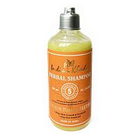Шампунь Шафран, базилик и ритха для роста волос (Saffron Tulsi Reetha) 300 мл, Indian Khadi